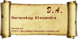 Derecskey Alexandra névjegykártya
